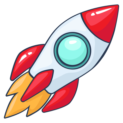 a rocket sticker